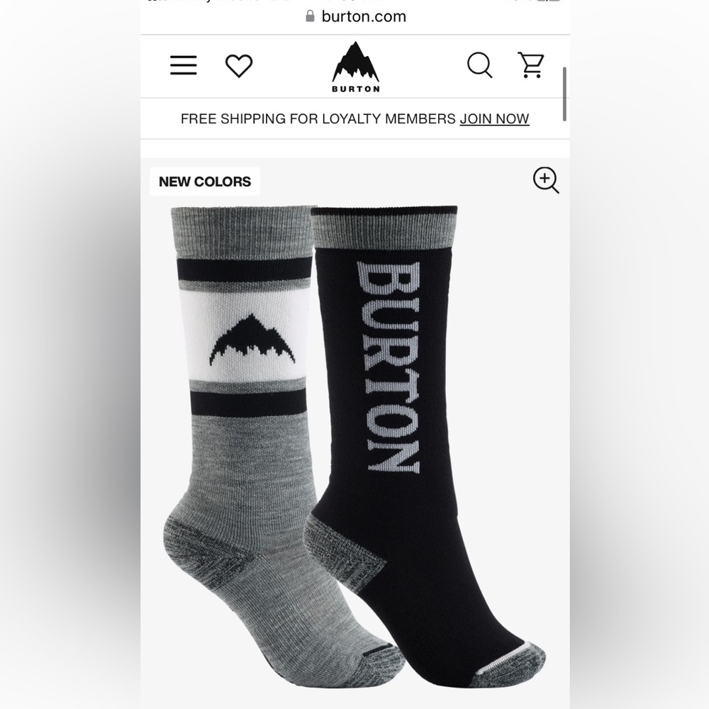 NEW Kids' Burton Weekend Socks 2 Pack Ski Winter Riding Warm Dry Boot Snow NWT